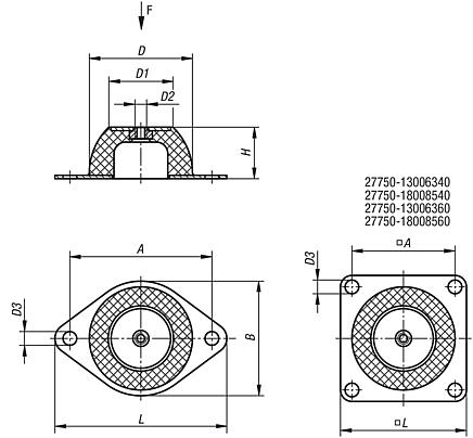 Cup elements type H2