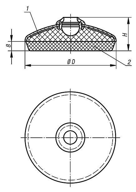 Swivel feet plates stainless steel