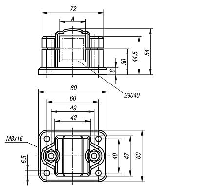 Abraçadeiras com flange em plástico