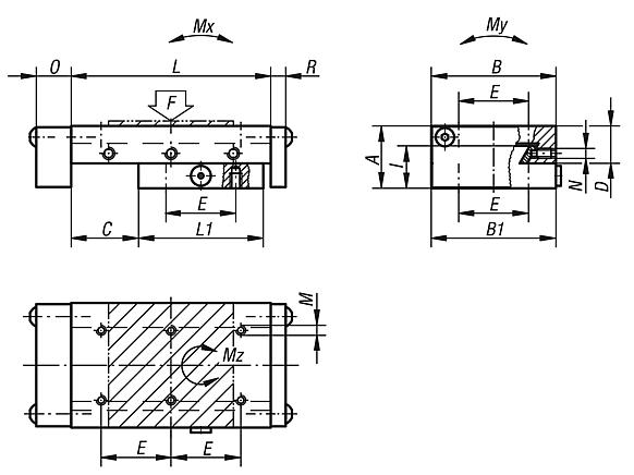 Dovetail slides with end plates