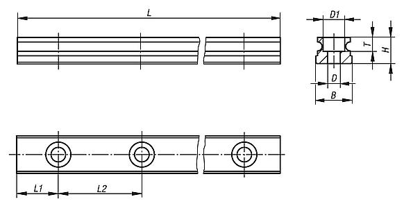 Guide lineari profilate acciaio inox