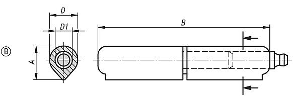 Cerniere saldabili, forma B