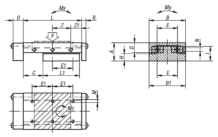 Precision slides roller mounted with end plates