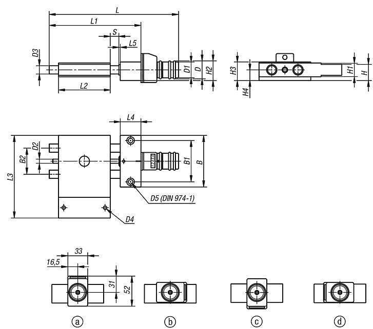 Tables croisées courtes avec indicateur de position électronique, forme A