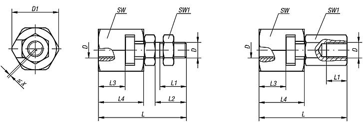 Quick-fit couplings with radial offset compensation