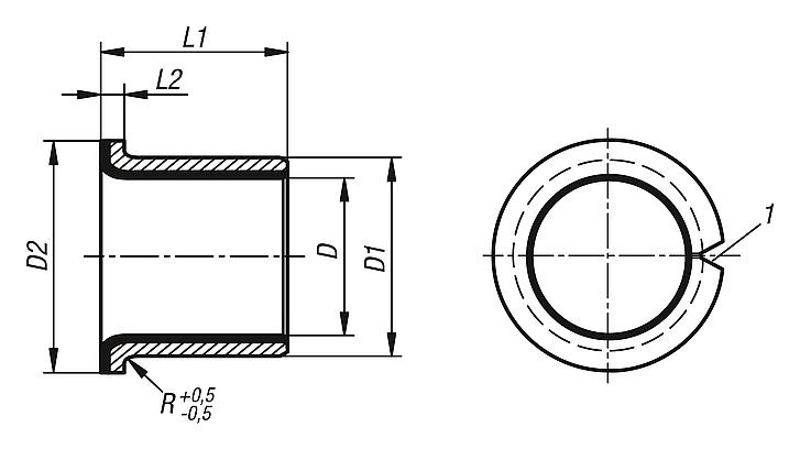 Cojinetes de deslizamiento con collar