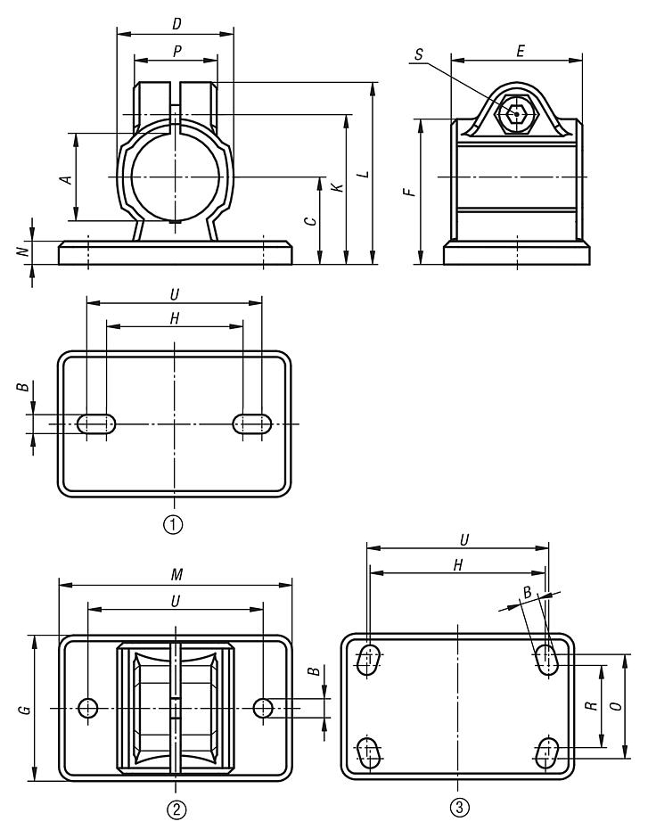 Abraçadeiras com flange em alumínio