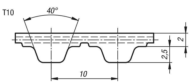 Zahnriemen Profil T