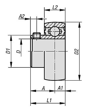 Roulement à billes à Insert radial, vis de fixation - série UCUP