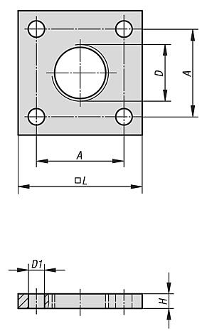 Flanges de montagem