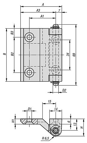 Hinge stainless steel