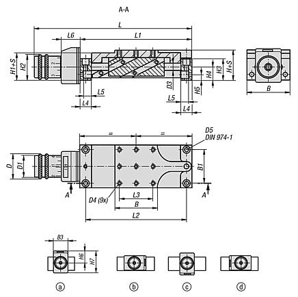 Vertical stages with electronic position indicator