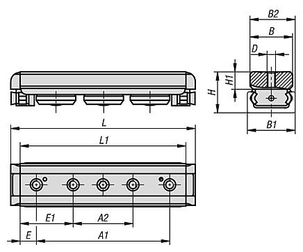 Roller guide carriage steel