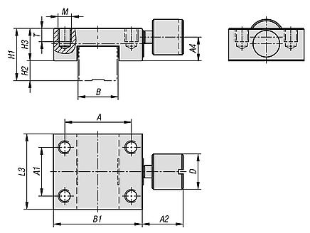 Clamping elements for miniature profile guide rails