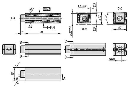 Levelling wedges, steel free-standing
