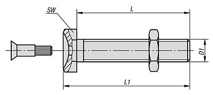 Levelling feet ECO threaded spindlessteel or stainless steel