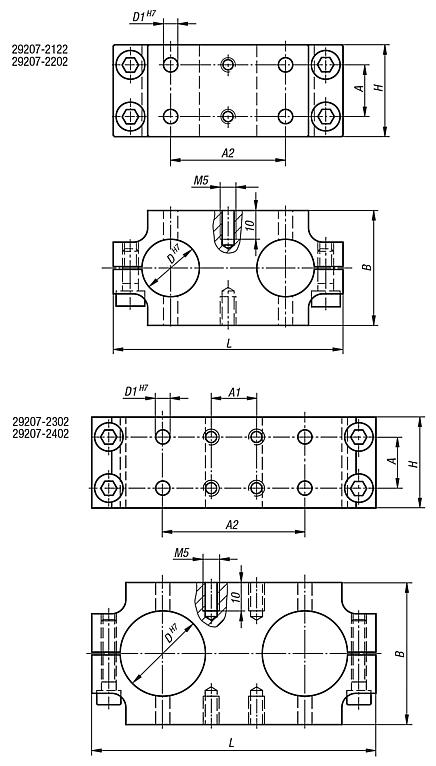 Column clamps double