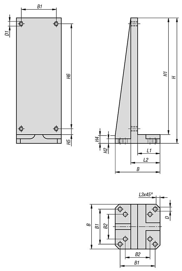 Vertical bracket long