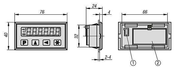 Position indicator quasi-absolute, mains-independent, indicator accuracy 10 µm, small design