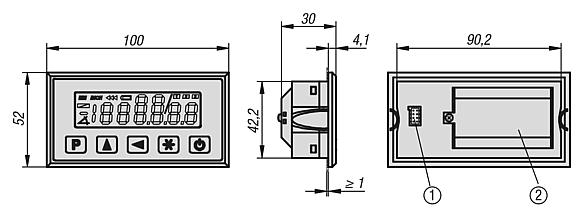 Position indicator quasi-absolute, mains-independent, indicator accuracy 10 µm