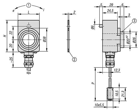 Hollow shaft sensors with magnetic scanning