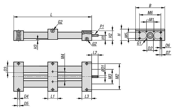 Double tube linear actuator