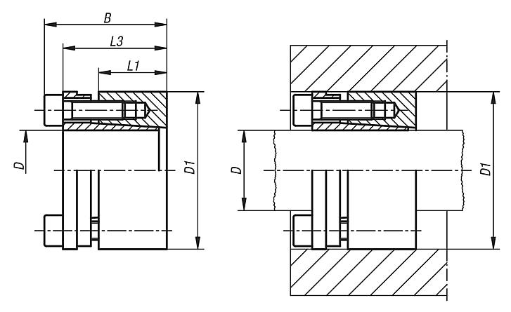 Keyless locking couplings Form B