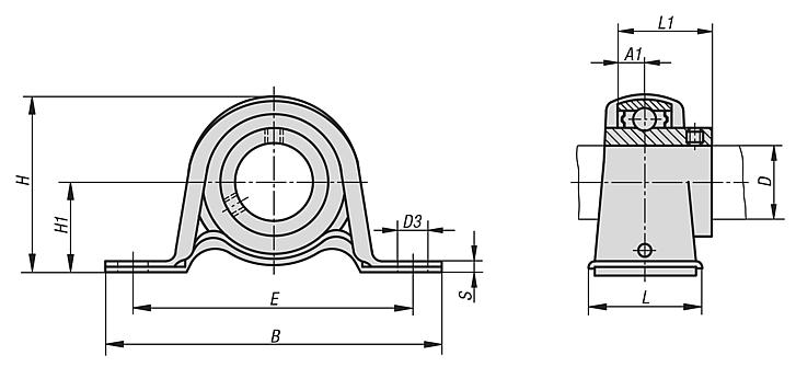 Pillow block bearing pedestal type BPP