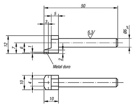 Palpadores para tope fijo plano y separado