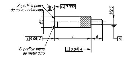 Insertos de medición con superficie plana