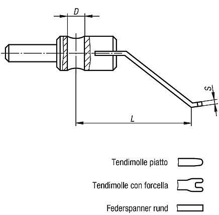 Tendimolle / pressore in acciaio inox