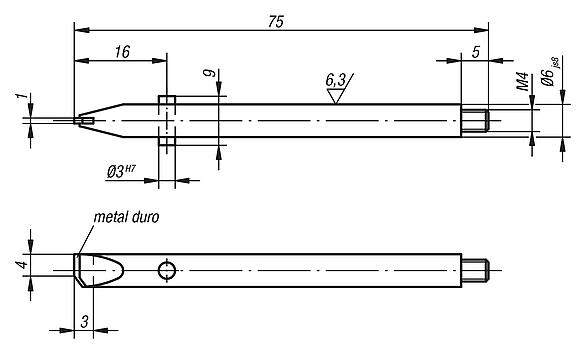 Pino sensor plano