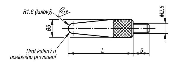 Měřicí nástavce se zaobleným hrotem