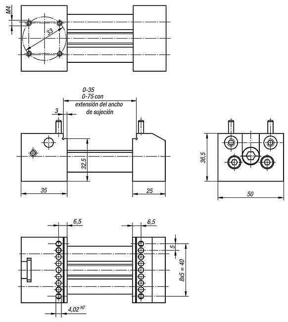 Tornillos de banco de precisión