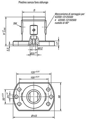 UNILOCK Modulo base 5 assi grandezza del sistema 80 mm, forma A