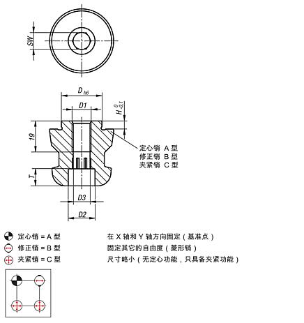 UNILOCK 5 轴夹紧销，系统尺寸 80 mm