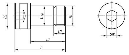 Vis CHC rectifiées 5 axes UNILOCK pour fixation de pièces, à pas de 80 mm