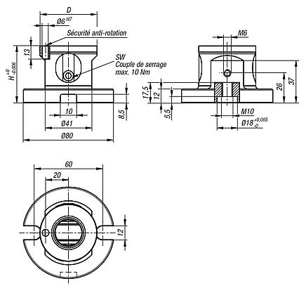 Module de base 5 axes UNILOCK à pas de 50 mm
