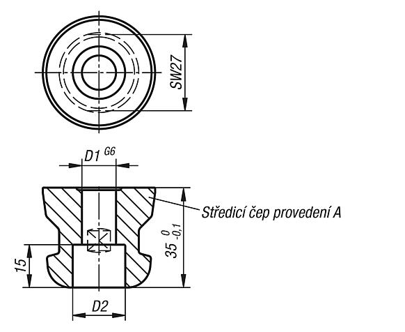 5osý upínací čep UNILOCK pro upevnění obrobku, velikost systému 80 mm