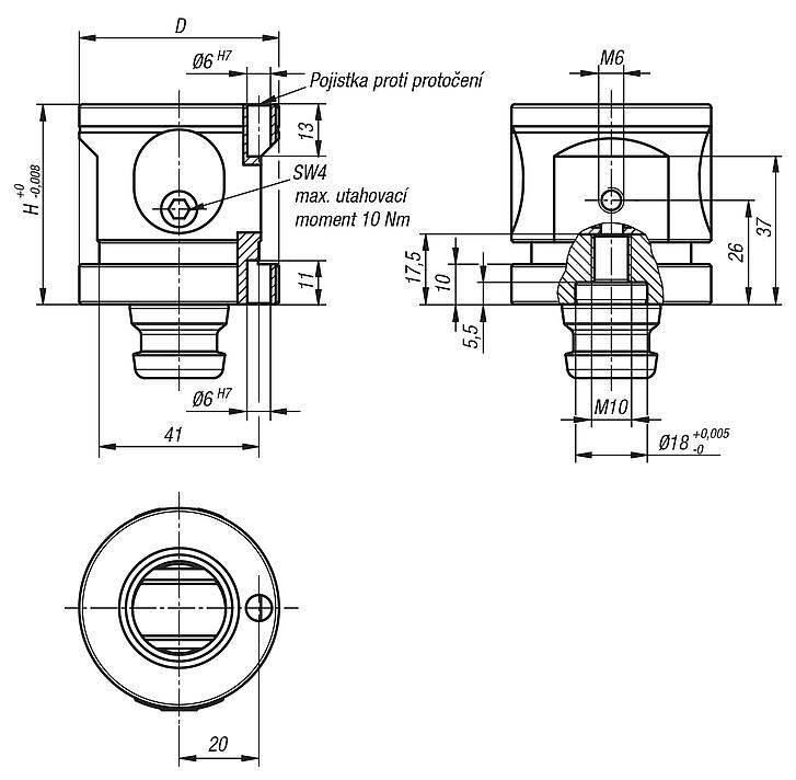 Nástavbový modul UNILOCK, s 5 osami velikost systému 50 mm