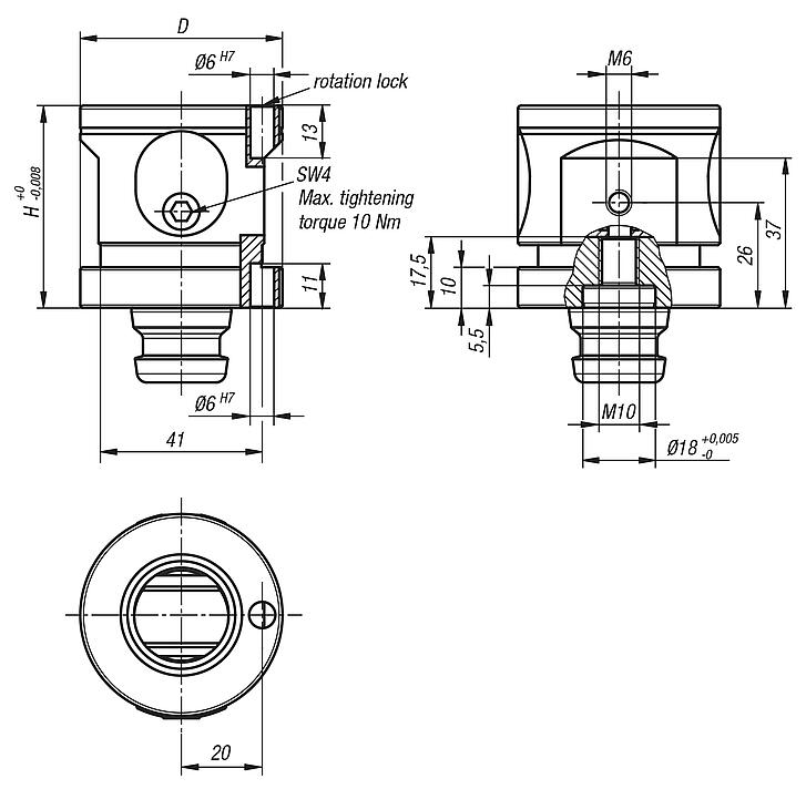 UNILOCK 5-axis add-on module system size 50 mm