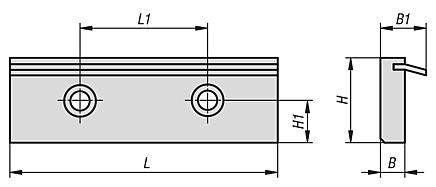 Hold-down jaw pads with spring blade for NC vice