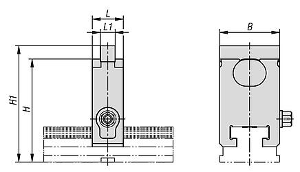 Centre jaw for 5-axis vice KIPPflexX 