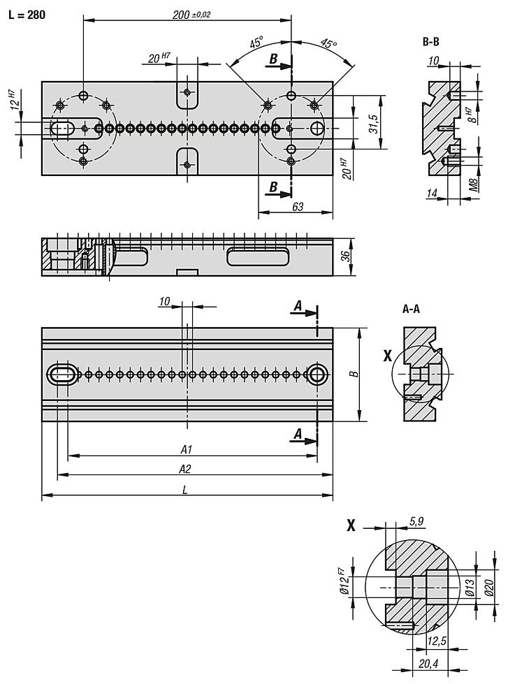 Base plates 5-axis clamping system compact