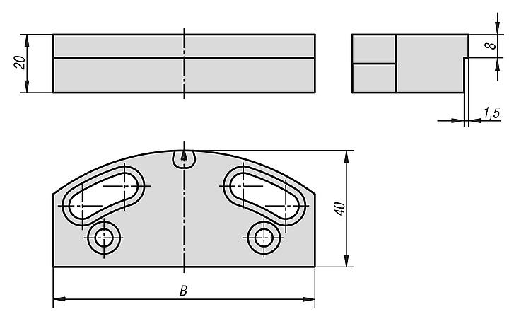 Jaw plates smooth for pendulum jaw 5-axis clamping system compact