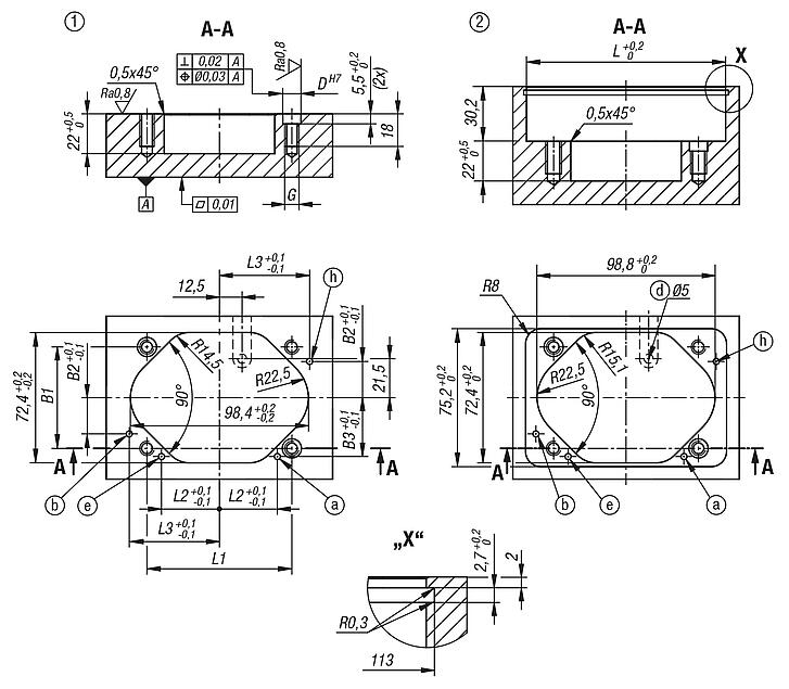 Module de bridage UNILOCK 
EGM 110-75