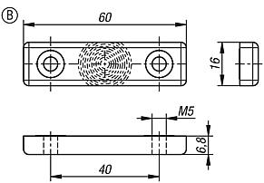 Atuador para chaves de segurança com codificação magnética RFID, forma B