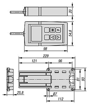 Hand switch for lifting columns