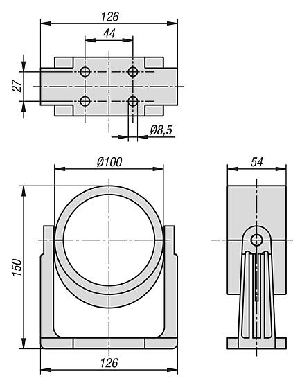Swivel arms with low-friction guide