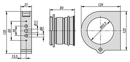 Brackets with spring stop